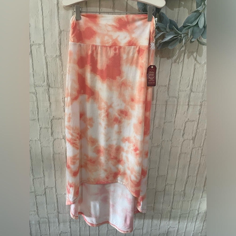 Women’s Faded Glory Tie Dye Hi Low Skirt Sz S NWT!